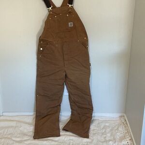 Carhartt Brown Work Duck Bib Overalls